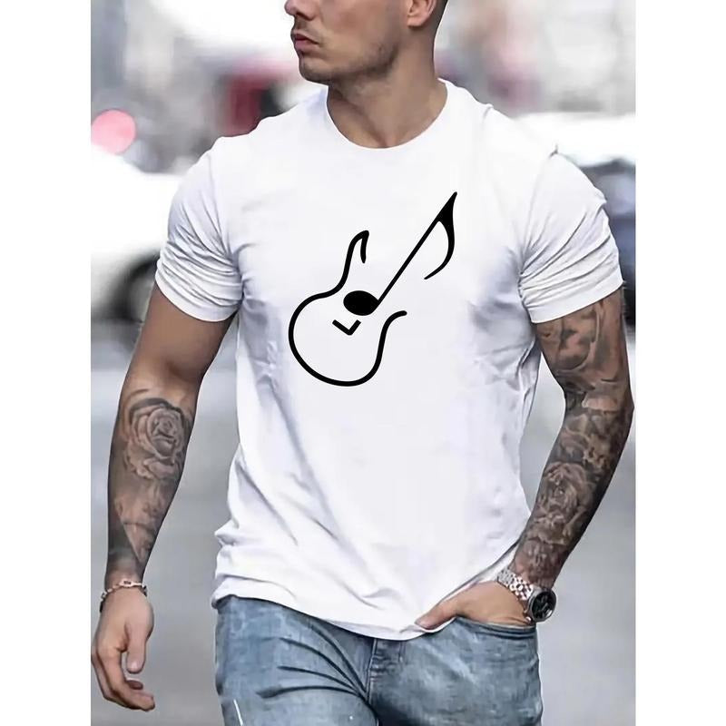Vibrant Guitar Print Crew Neck Comfy Breathable Short - Adult & Kids T-Shirts, Sweatshirts & Hoodies apparel design preview 1