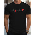 Vibrant Heartbeat Print Casual Breathable Short - Adult & Kids T-Shirts, Sweatshirts & Hoodies apparel design preview 1
