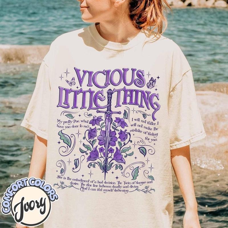 Vicious Little Thing Comfort Colors Powerless Bookish - Adult & Kids T-Shirts, Sweatshirts & Hoodies apparel design preview 1