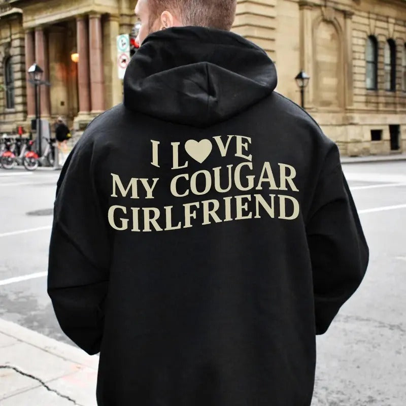 Victoria Maxwell I Love My Cougar Girlfriend BF Funny - Adult & Kids T-Shirts, Sweatshirts & Hoodies apparel design preview 1