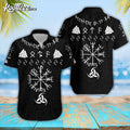 Viking Vegvisir Horns Of Odin Hawaiian - Adult & Kids T-Shirts, Sweatshirts & Hoodies apparel design preview 1
