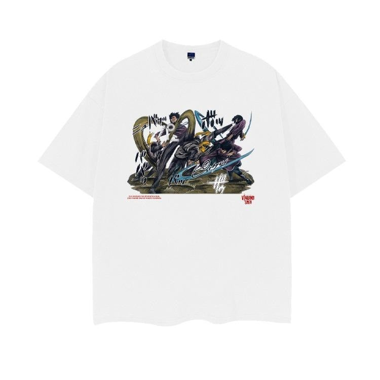 Vinland Saga Showdown" Vintage Anime 100% Cotton - Adult & Kids T-Shirts, Sweatshirts & Hoodies apparel design preview 1