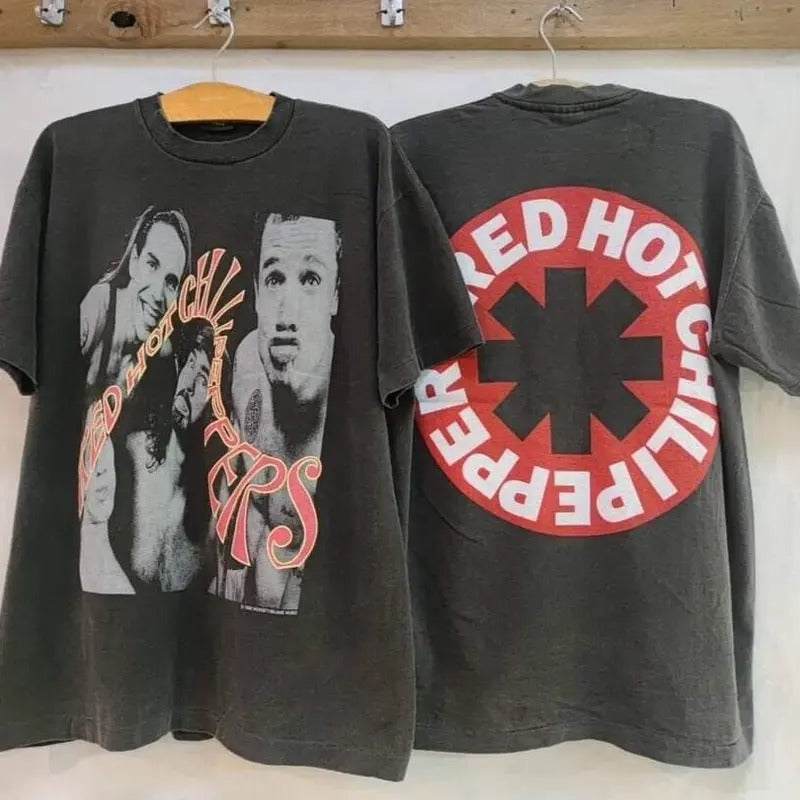 Vintage 1990 Red Hot Chili Pepper Band - Adult & Kids T-Shirts, Sweatshirts & Hoodies apparel design preview 1