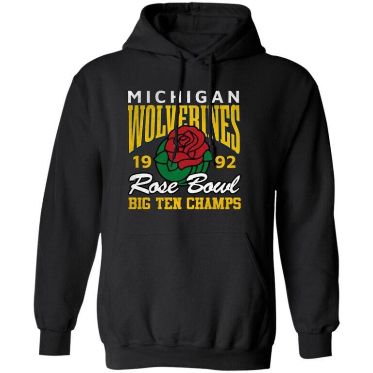 Vintage 1992 Michigan Wolverines Rose Bowl Football - Adult & Kids T-Shirts, Sweatshirts & Hoodies apparel design preview 1