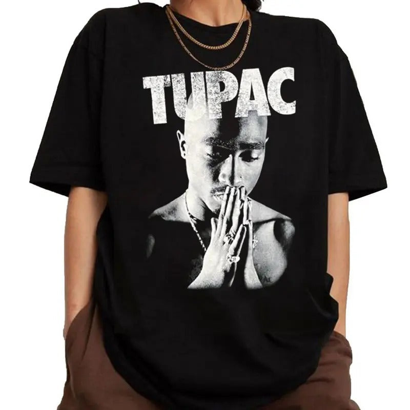 Vintage 2Pac Prayer Tupac Shakur 90s Rapper Hip Hop - Adult & Kids T-Shirts, Sweatshirts & Hoodies apparel design preview 1