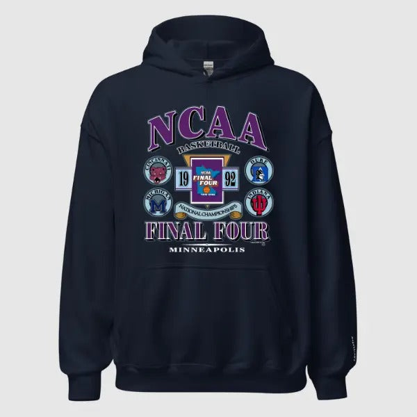 Vintage 90'S NCAA Final Four SINGLE Championship Fan - Adult & Kids T-Shirts, Sweatshirts & Hoodies apparel design preview 1