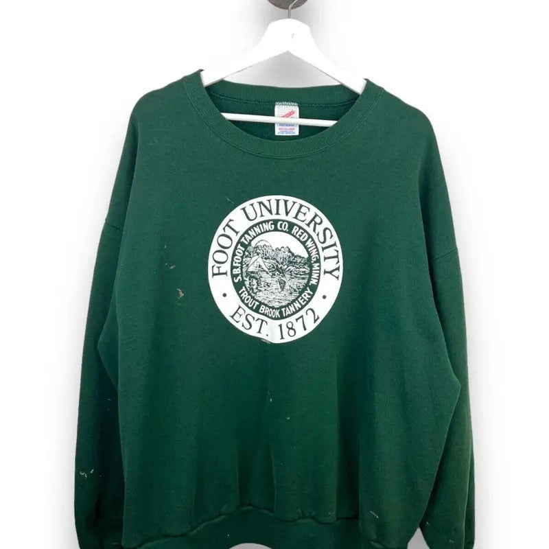 Vintage 90s Foot University Spell Out NCAA Size 2XL - Adult & Kids T-Shirts, Sweatshirts & Hoodies apparel design preview 1