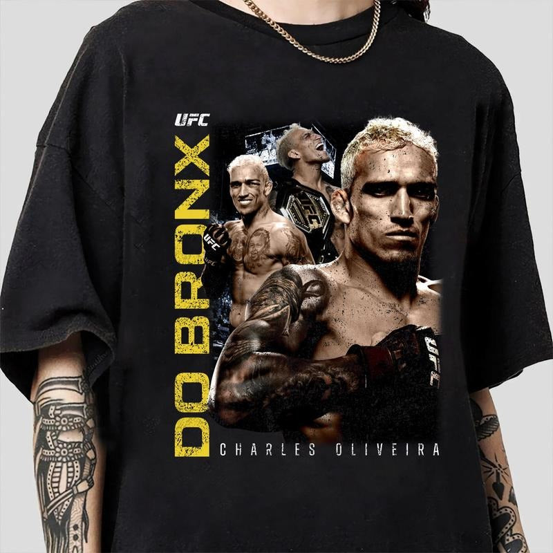 Vintage 90s Charles Oliveira Mixed Martial Artist Man - Adult & Kids T-Shirts, Sweatshirts & Hoodies apparel design preview 1