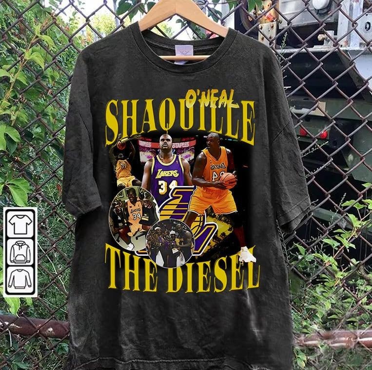 Vintage 90s Shaquille O'Neal Diesel Basketball Man - Adult & Kids T-Shirts, Sweatshirts & Hoodies apparel design preview 1