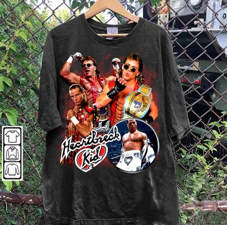 Vintage 90s Shawn Michaels American Professional - Adult & Kids T-Shirts, Sweatshirts & Hoodies apparel design preview 1