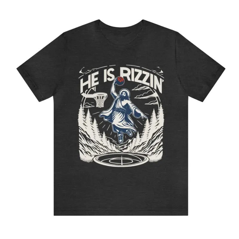 Vintage 90s He Is Rizzin' Easter Funny Meme Jesus Day - Adult & Kids T-Shirts, Sweatshirts & Hoodies apparel design preview 1
