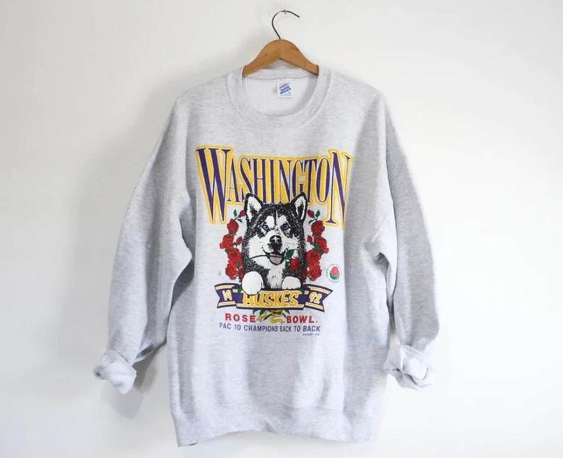 Vintage 90s Washington Huskies UW - Adult & Kids T-Shirts, Sweatshirts & Hoodies apparel design preview 1