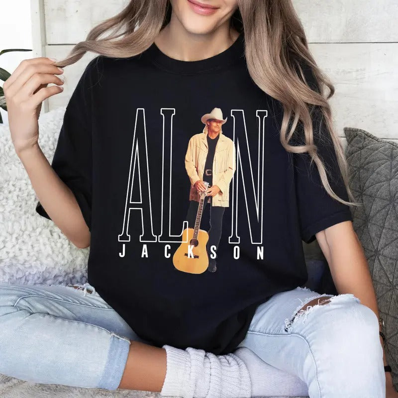 Vintage Alan Jackson Last Call One More Road Fans - Adult & Kids T-Shirts, Sweatshirts & Hoodies apparel design preview 1