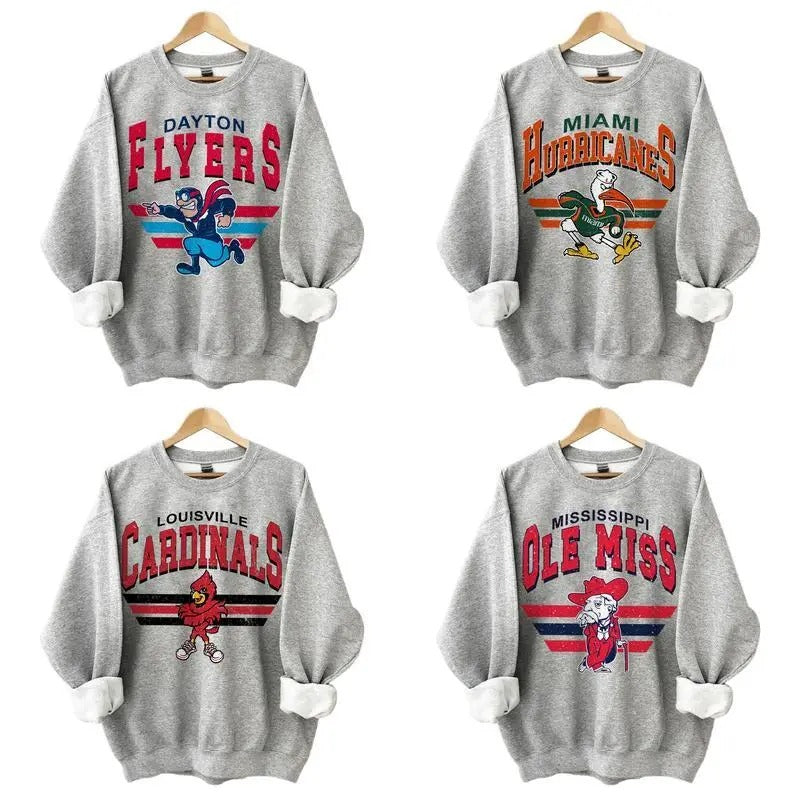 Vintage All Teams Football NCAA Sport Grey College - Adult & Kids T-Shirts, Sweatshirts & Hoodies apparel design preview 1