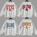 Vintage All Teams NCAA University Mascot Fans - Adult & Kids T-Shirts, Sweatshirts & Hoodies apparel design preview 1