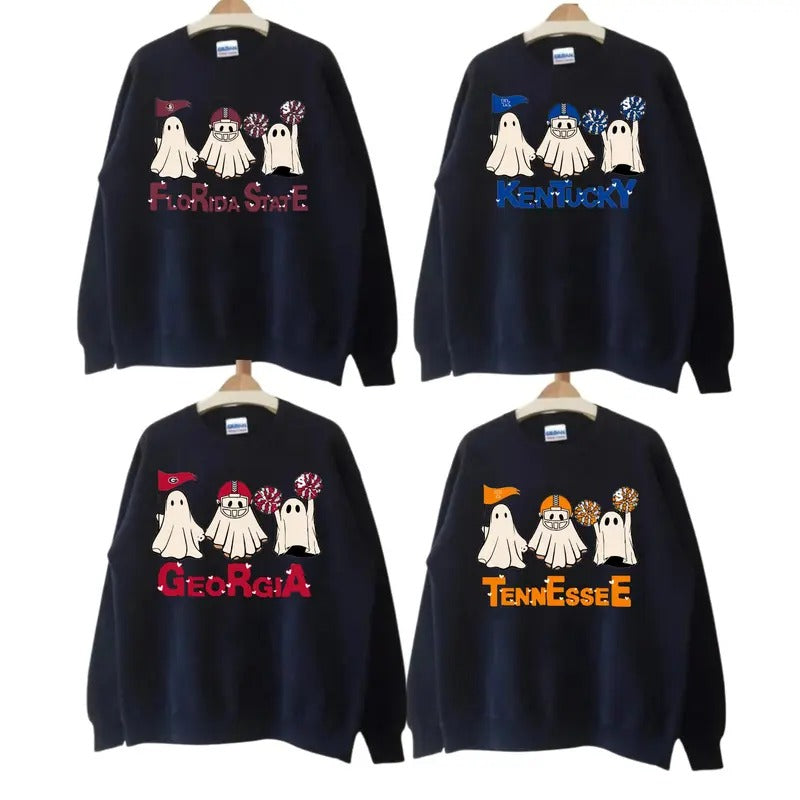 Vintage All University NCAA Spocky Hallowwen Teams - Adult & Kids T-Shirts, Sweatshirts & Hoodies apparel design preview 1