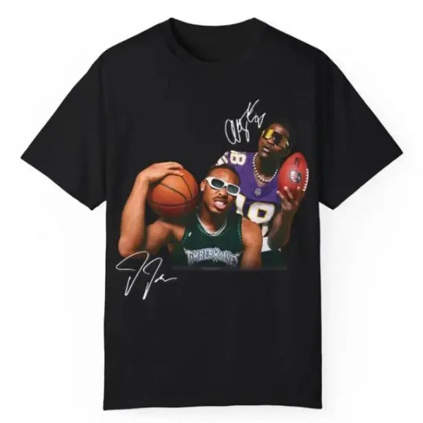 Vintage Anthony Edwards Justin Jefferson Funny - Adult & Kids T-Shirts, Sweatshirts & Hoodies apparel design preview 1