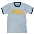 Vintage BSA Motorcycles Ringer Light Navy Blue - Adult & Kids T-Shirts, Sweatshirts & Hoodies apparel design preview 1