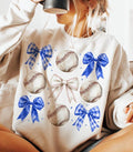 Vintage Baseball Bow Coquette Game Day Mama Retro - Adult & Kids T-Shirts, Sweatshirts & Hoodies apparel design preview 1
