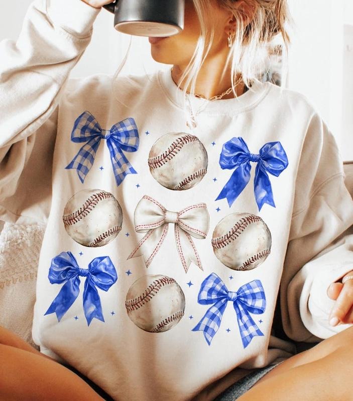 Vintage Baseball Bow Coquette Game Day Mama Retro - Adult & Kids T-Shirts, Sweatshirts & Hoodies apparel design preview 1