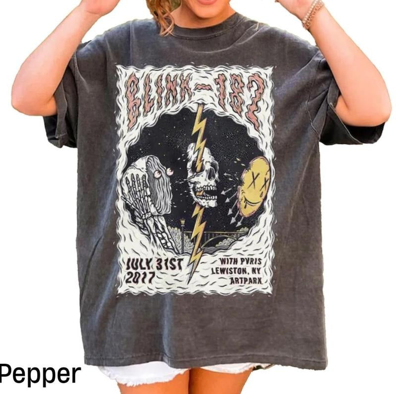 Vintage Blink 182 Band Rock Roll Top Womenswear - Adult & Kids T-Shirts, Sweatshirts & Hoodies apparel design preview 1