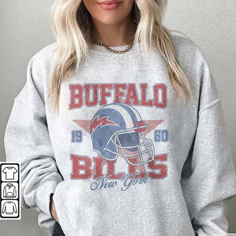 Vintage Buffalo Football Bill Bills New York Fan - Adult & Kids T-Shirts, Sweatshirts & Hoodies apparel design preview 1