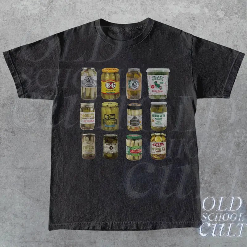 Vintage Canned Pickles 90s Retro Pickle Lovers Y2k - Adult & Kids T-Shirts, Sweatshirts & Hoodies apparel design preview 1