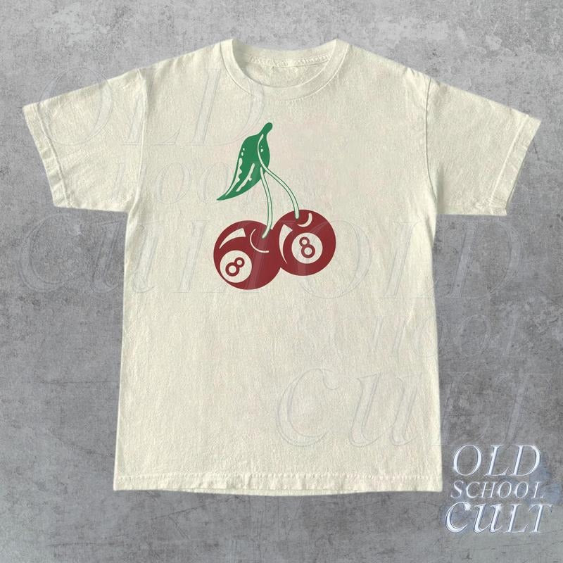 Vintage Cherry 8 Ball 90s Retro Billard Lovers Y2k - Adult & Kids T-Shirts, Sweatshirts & Hoodies apparel design preview 1
