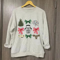 Vintage Coquette Bow Lights Christian Xmas Cute Santa - Adult & Kids T-Shirts, Sweatshirts & Hoodies apparel design preview 1