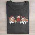 Vintage Funny Moo Deng Santa Claus Christian Cute - Adult & Kids T-Shirts, Sweatshirts & Hoodies apparel design preview 1