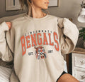 Vintage Cincinnati Football Bengal Game Day 90s - Adult & Kids T-Shirts, Sweatshirts & Hoodies apparel design preview 1