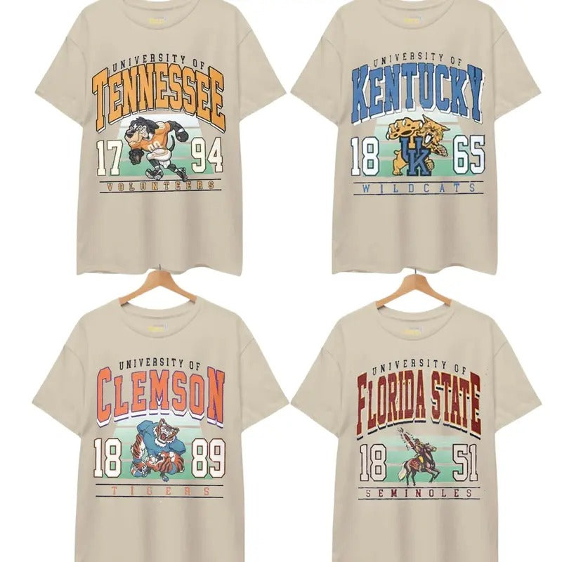 Vintage College All Teams NCAA Classic Sport Cotton - Adult & Kids T-Shirts, Sweatshirts & Hoodies apparel design preview 1