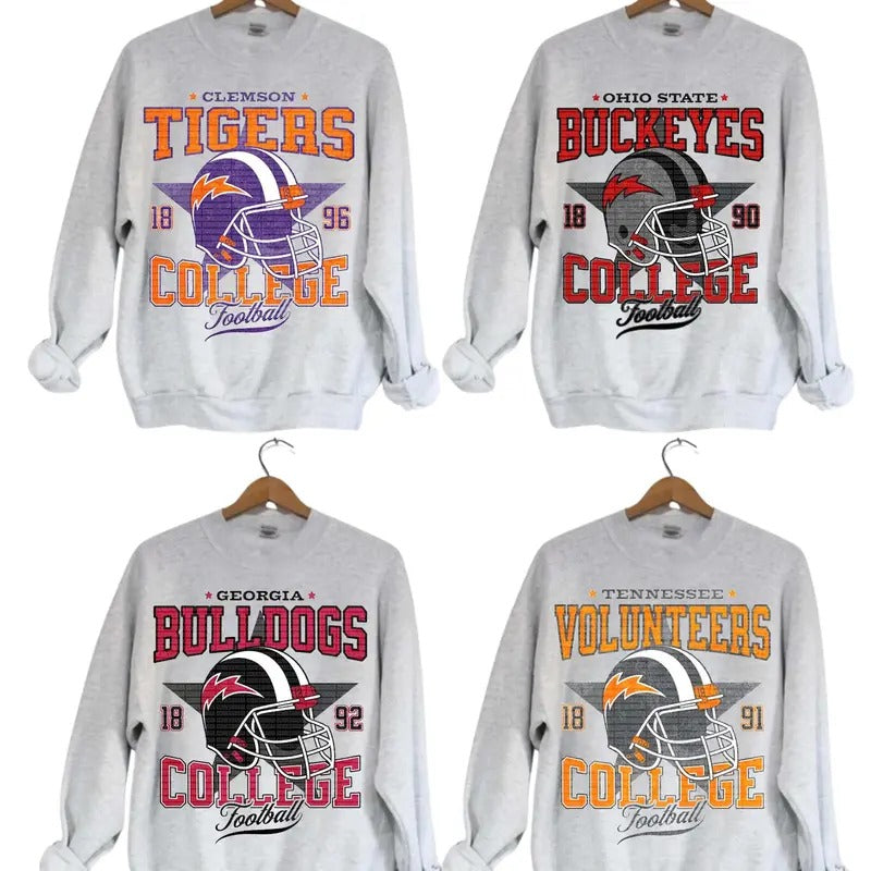 Vintage College Football NCAA All Teams Menswear Soft - Adult & Kids T-Shirts, Sweatshirts & Hoodies apparel design preview 1
