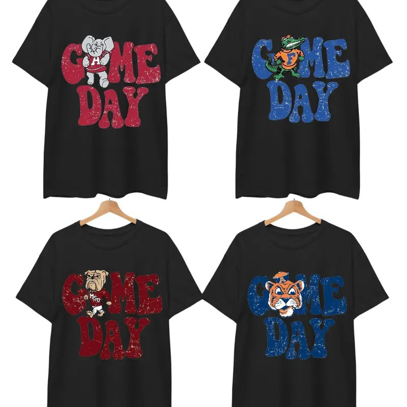 Vintage College Game Day All Teams NCAA Black Sport. - Adult & Kids T-Shirts, Sweatshirts & Hoodies apparel design preview 1