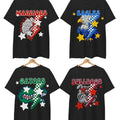 Vintage College Mascot Lightning Bolt Checkered Stars - Adult & Kids T-Shirts, Sweatshirts & Hoodies apparel design preview 1