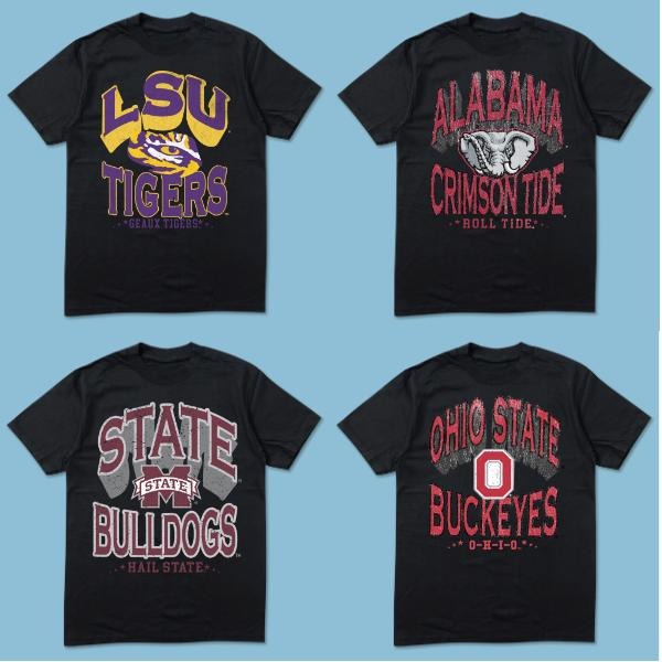 Vintage College NCAA All Team Retro Football Fan - Adult & Kids T-Shirts, Sweatshirts & Hoodies apparel design preview 1