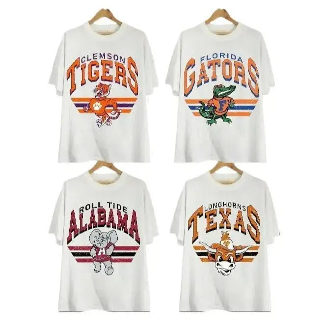 Vintage College NCAA White All Teams Classic Sport - Adult & Kids T-Shirts, Sweatshirts & Hoodies apparel design preview 1
