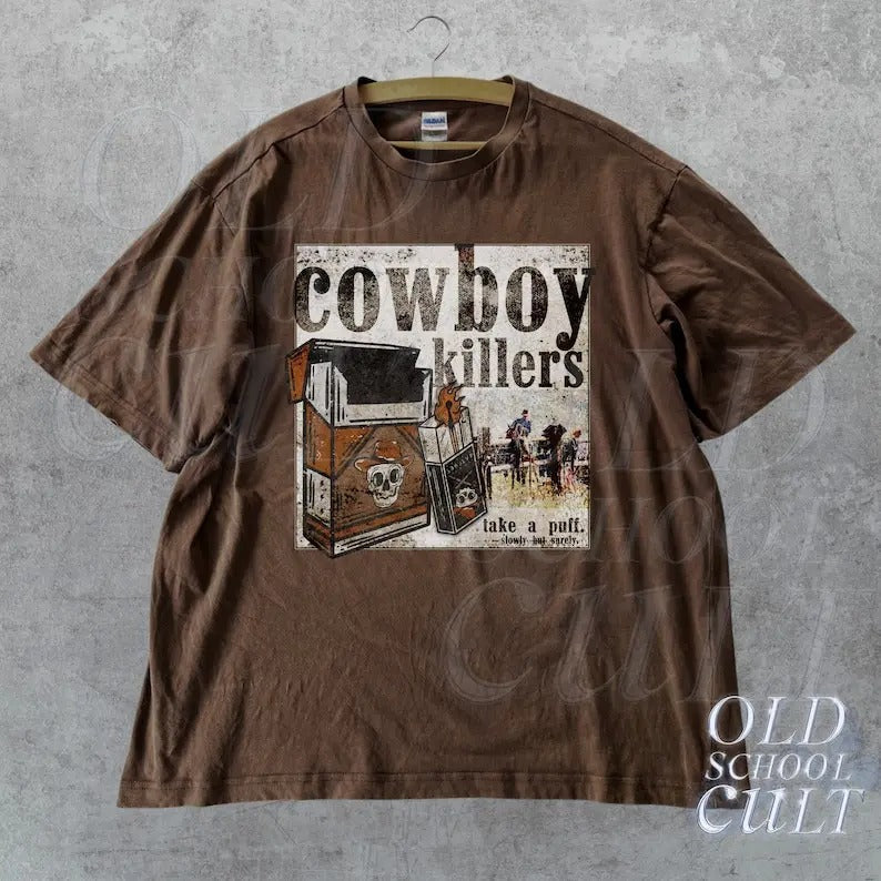 Vintage Cowboys 90s Retro Country Wester Heavy Cotton - Adult & Kids T-Shirts, Sweatshirts & Hoodies apparel design preview 1