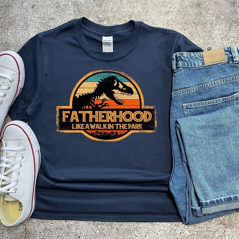 Vintage Dad Dinosaur Funny Father Fatherhood - Adult & Kids T-Shirts, Sweatshirts & Hoodies apparel design preview 1