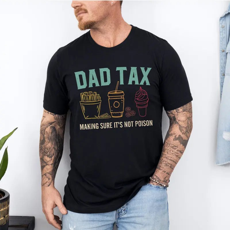 Vintage Dad Tax Funny Noun Personalised - Adult & Kids T-Shirts, Sweatshirts & Hoodies apparel design preview 1