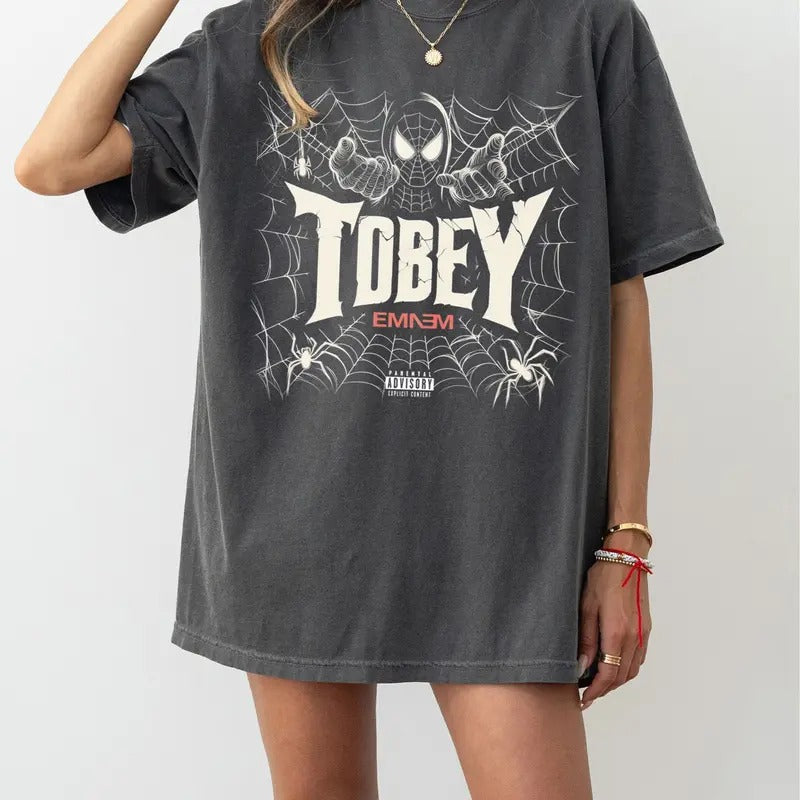 Vintage Emi.Nem Tobey Spider Verse Death Slim Shady - Adult & Kids T-Shirts, Sweatshirts & Hoodies apparel design preview 1