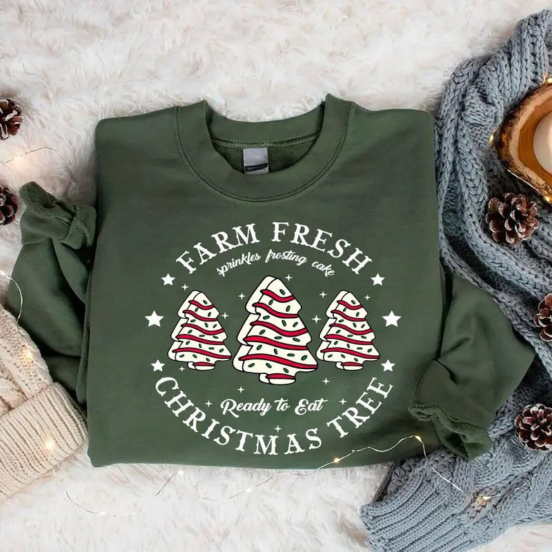 Vintage Farm Fresh Tree Cake - Adult & Kids T-Shirts, Sweatshirts & Hoodies apparel design preview 1