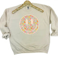 Vintage Floral Happy Face 'NLB' - Adult & Kids T-Shirts, Sweatshirts & Hoodies apparel design preview 1