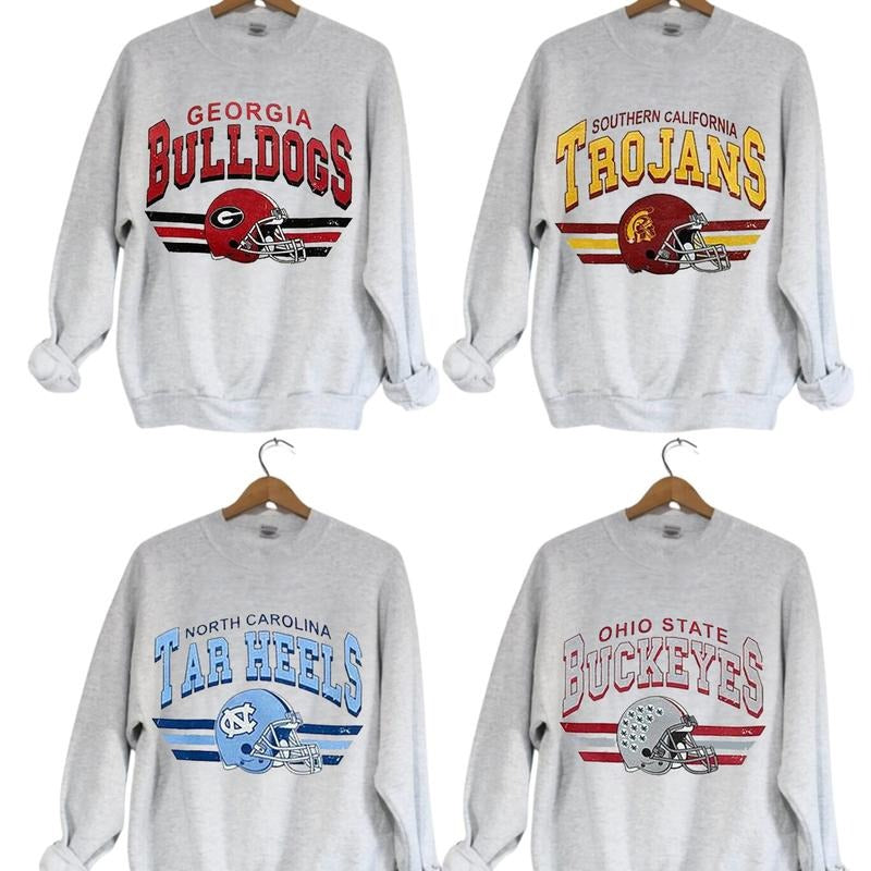 Vintage Football NCAA All Teams Classic Sport Fan - Adult & Kids T-Shirts, Sweatshirts & Hoodies apparel design preview 1