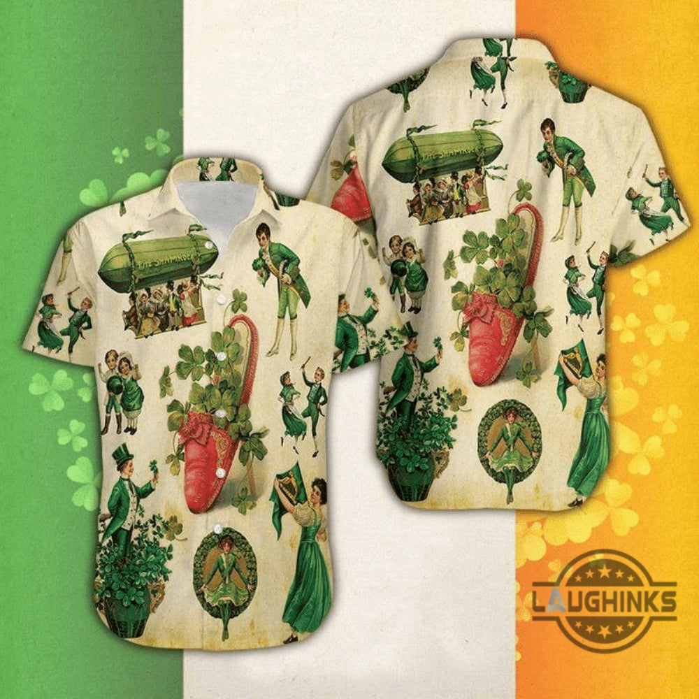 Vintage Girl Irish Patricks Day Hawaiian Aloha Summer - Adult & Kids T-Shirts, Sweatshirts & Hoodies apparel design preview 1