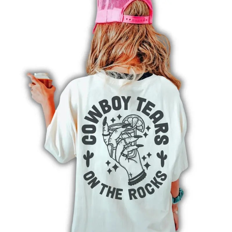 Vintage Cowboys Country Concert Tequila Shot Western - Adult & Kids T-Shirts, Sweatshirts & Hoodies apparel design preview 1