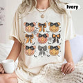 Vintage Halloween Pumpkin Coquette Bow Mouse Spooky - Adult & Kids T-Shirts, Sweatshirts & Hoodies apparel design preview 1
