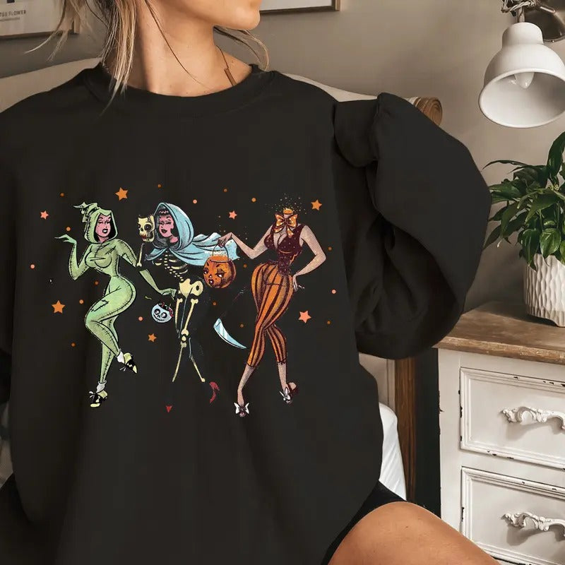 Vintage Halloween Retro Cowgirl Western Ghost - Adult & Kids T-Shirts, Sweatshirts & Hoodies apparel design preview 1