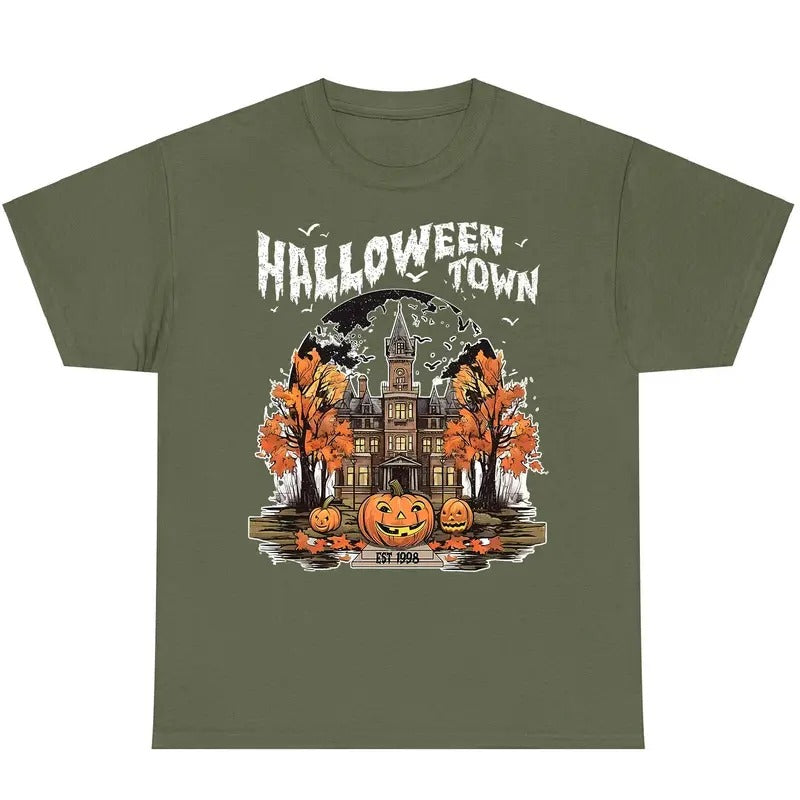 Vintage Halloween Town Pumpkin Fall Spooky Season - Adult & Kids T-Shirts, Sweatshirts & Hoodies apparel design preview 1