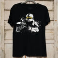 Vintage Halo Black Cotton Menswear Top - Adult & Kids T-Shirts, Sweatshirts & Hoodies apparel design preview 1